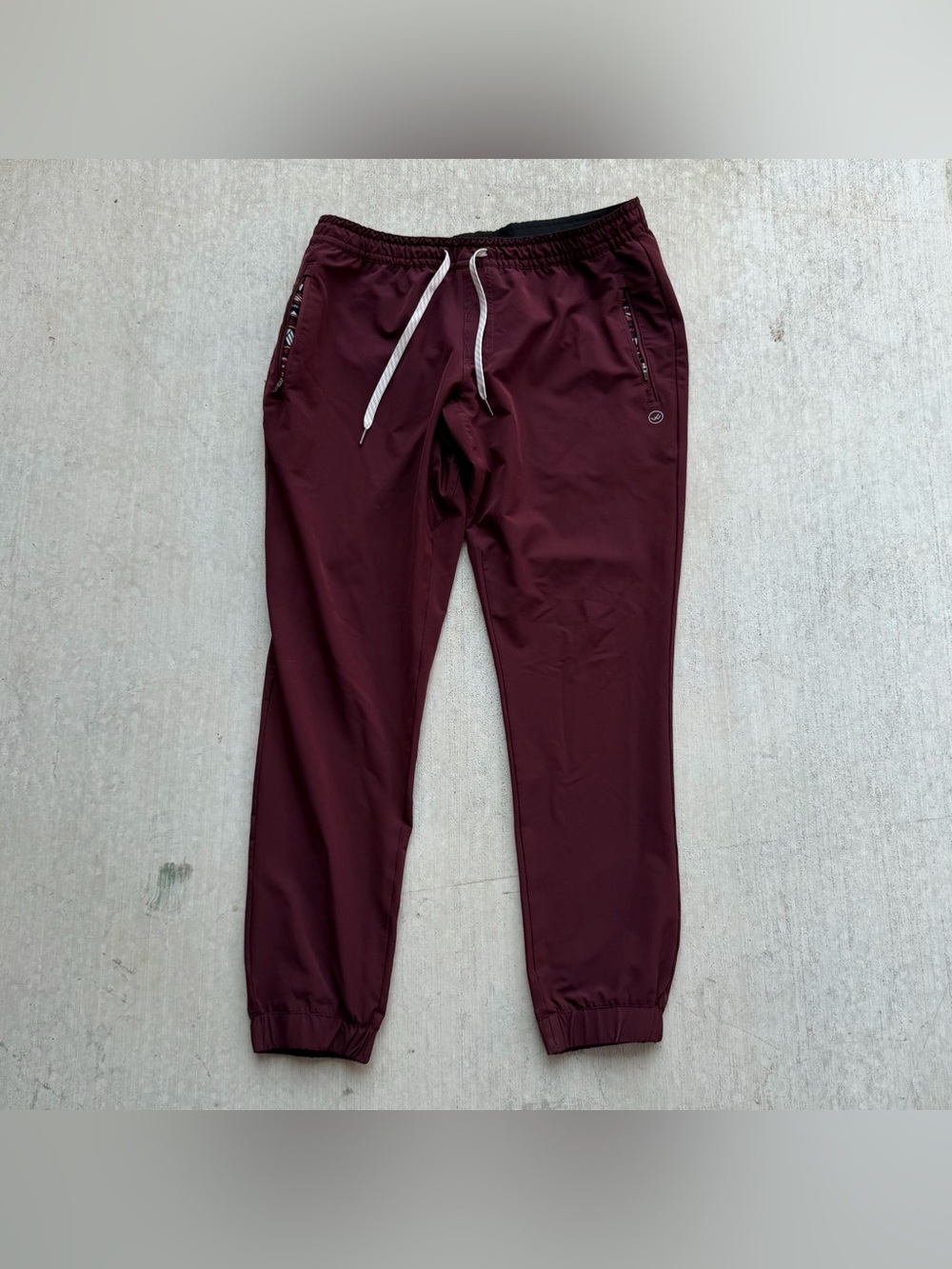 Wowie Hoth Technical Joggers Men Size XLT Drawstring Stretch Active Burgundy